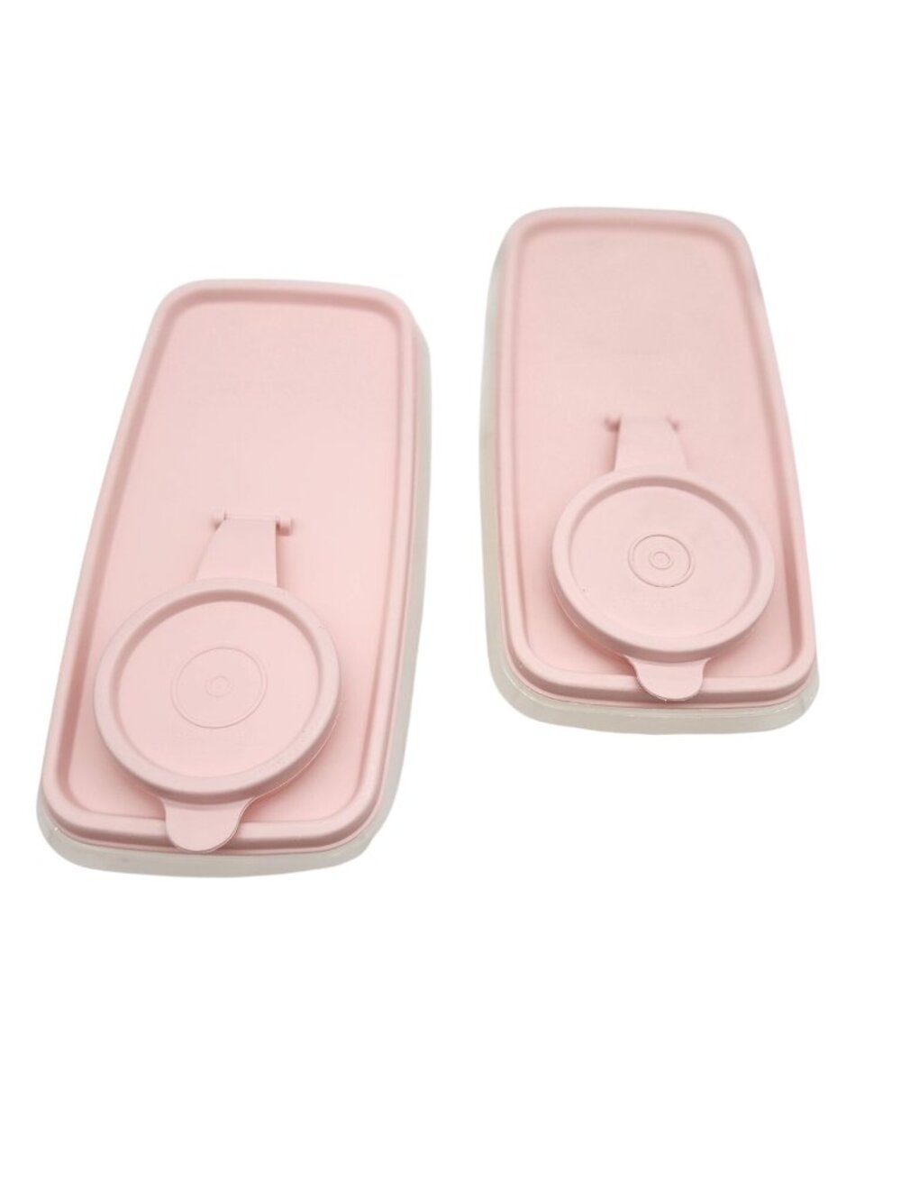Tupperware Cereal / Oatmeal Storer Pink Seals Set of 2 - Picture 2 of 5